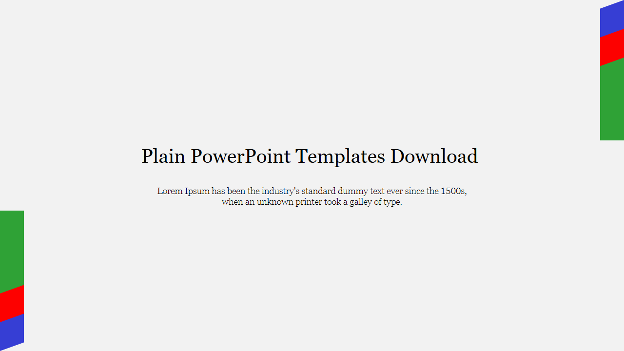 Plain PowerPoint Templates Free Download